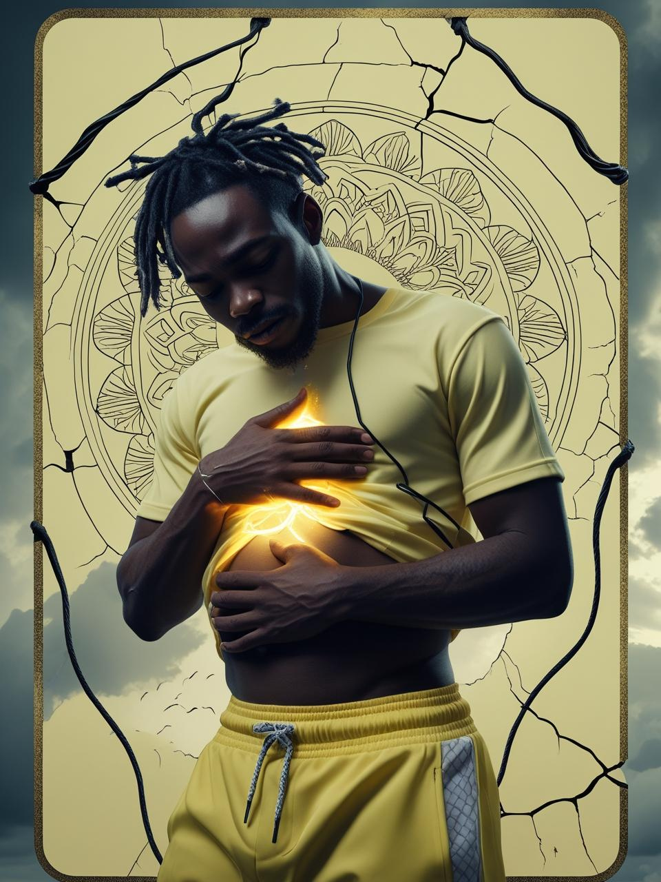 The Fearful Gut Oracle Card