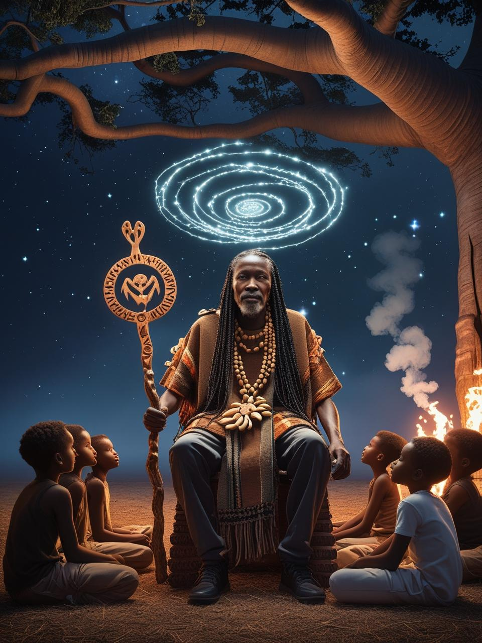 The Tribal Elder Oracle Card