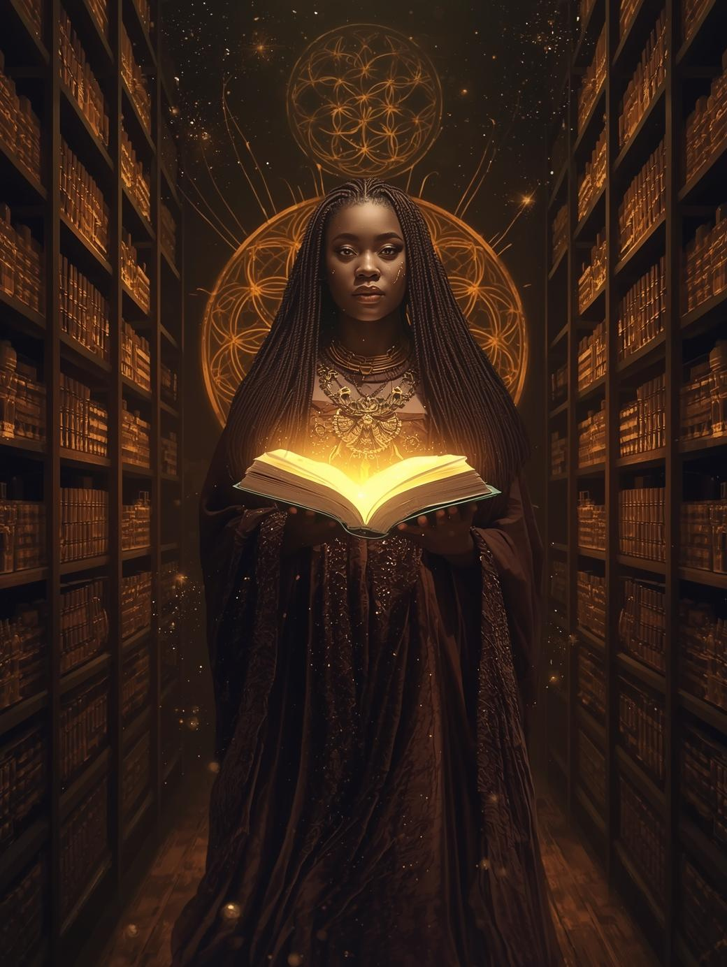 The Akashic Archivist Oracle Card