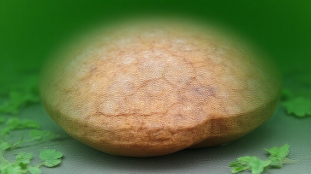 Petrified Wood Crystal surrounded by greenery