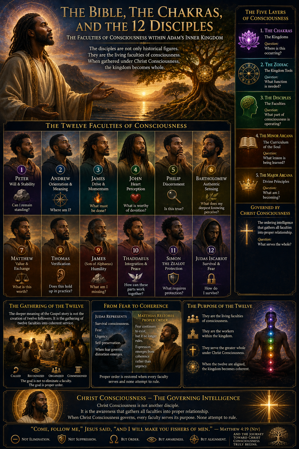 The Bible, The Chakras, and The 12 Disciples