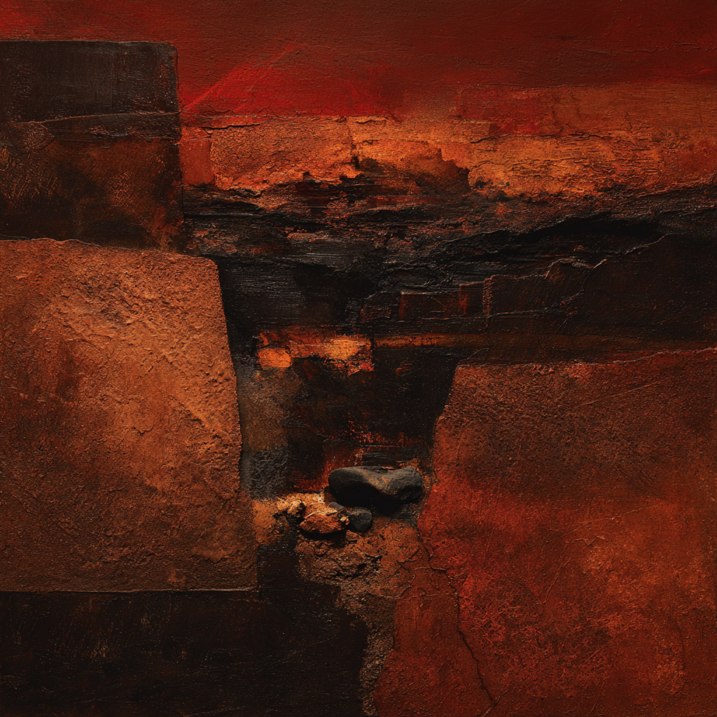 Deep Red-Brown with Grounding Charcoal Accents