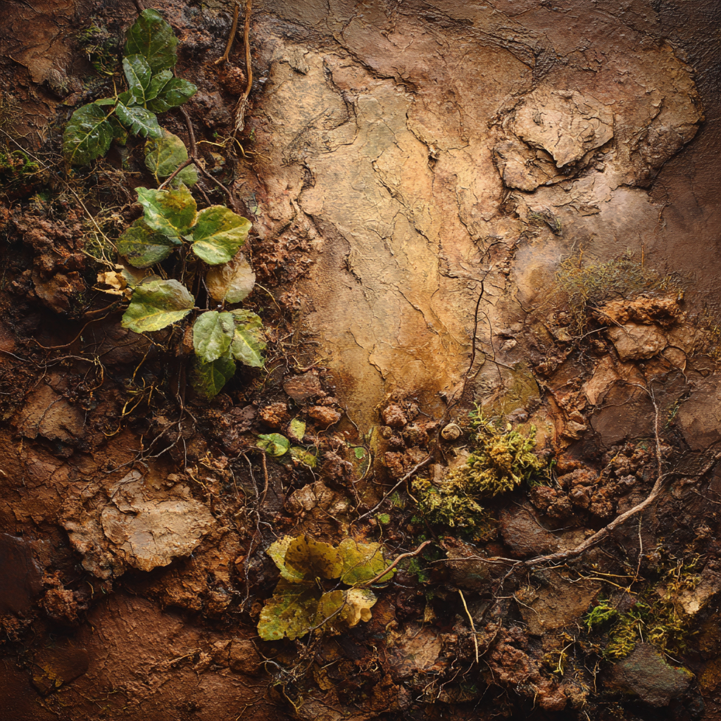 Earth Brown with Flecks of Green and Gold