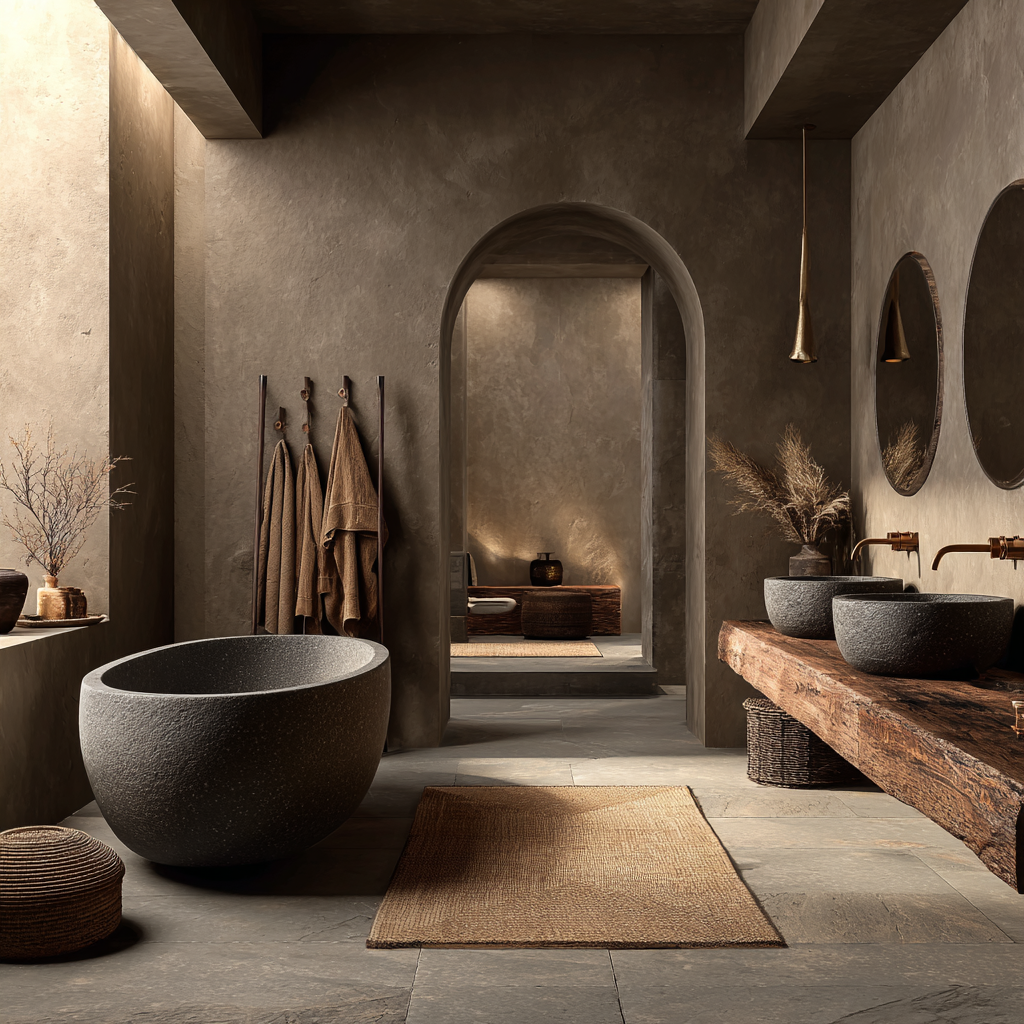 Muted Clay Brown, Stone-Rose Gray & Quiet Shadow Tones