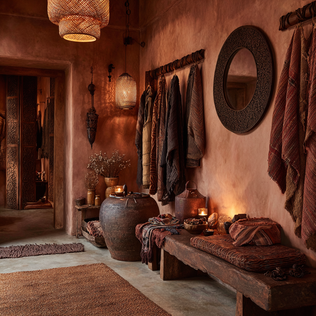 Rose colored dressing room