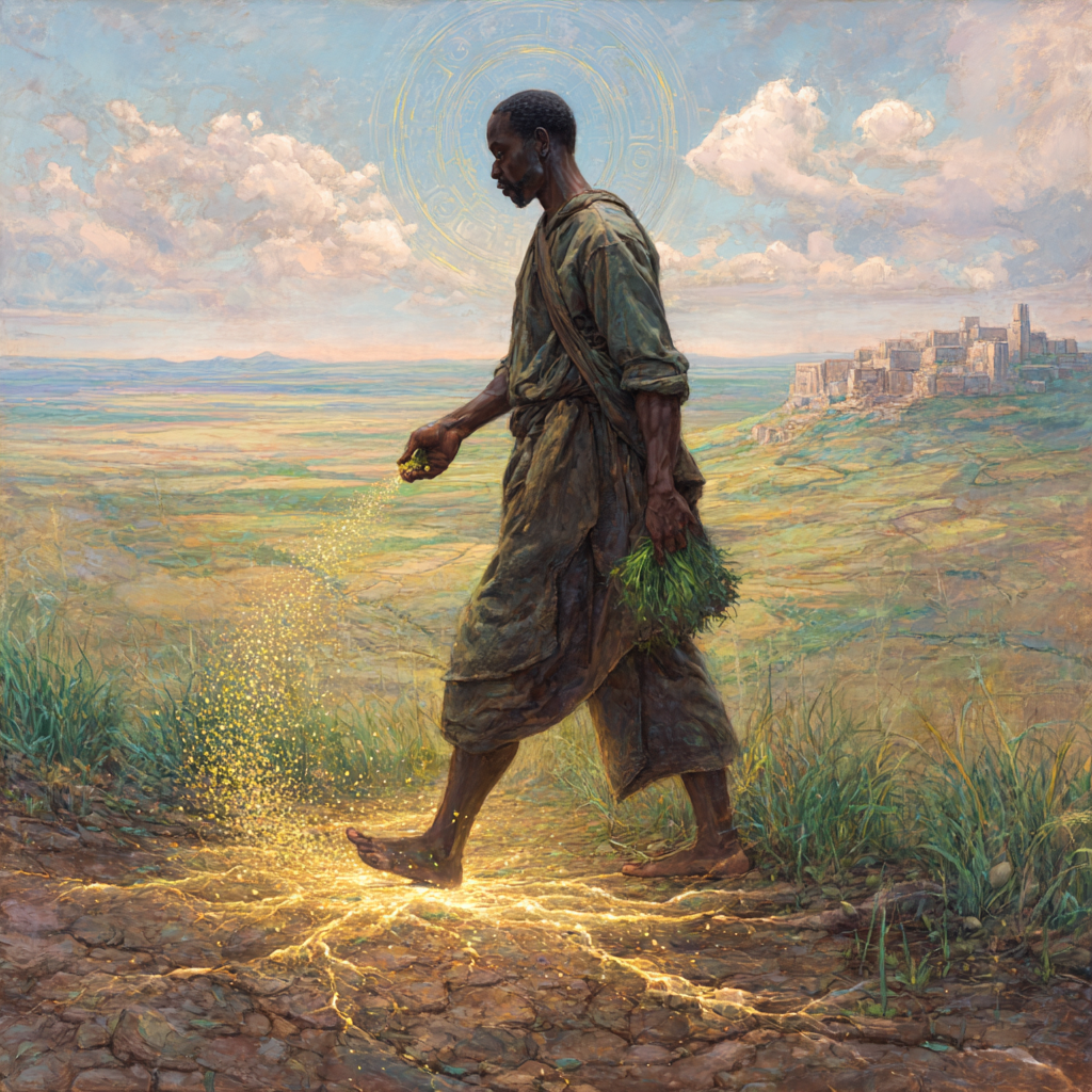 Seed Scattered Shadow in Service, Temple Seeder Gate, Earth Star Chakra