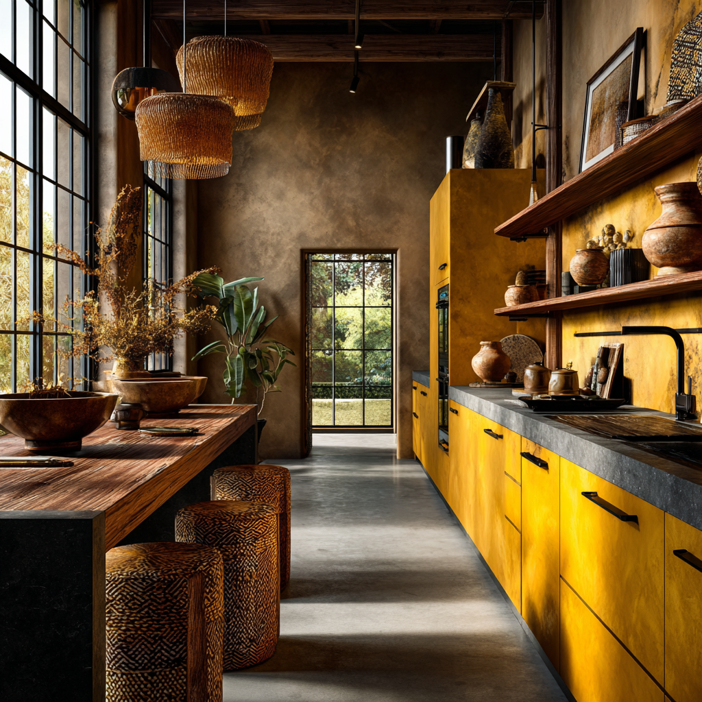 Deep Golden Yellow - Structured Amber - Disciplined Bronze African Kitchen