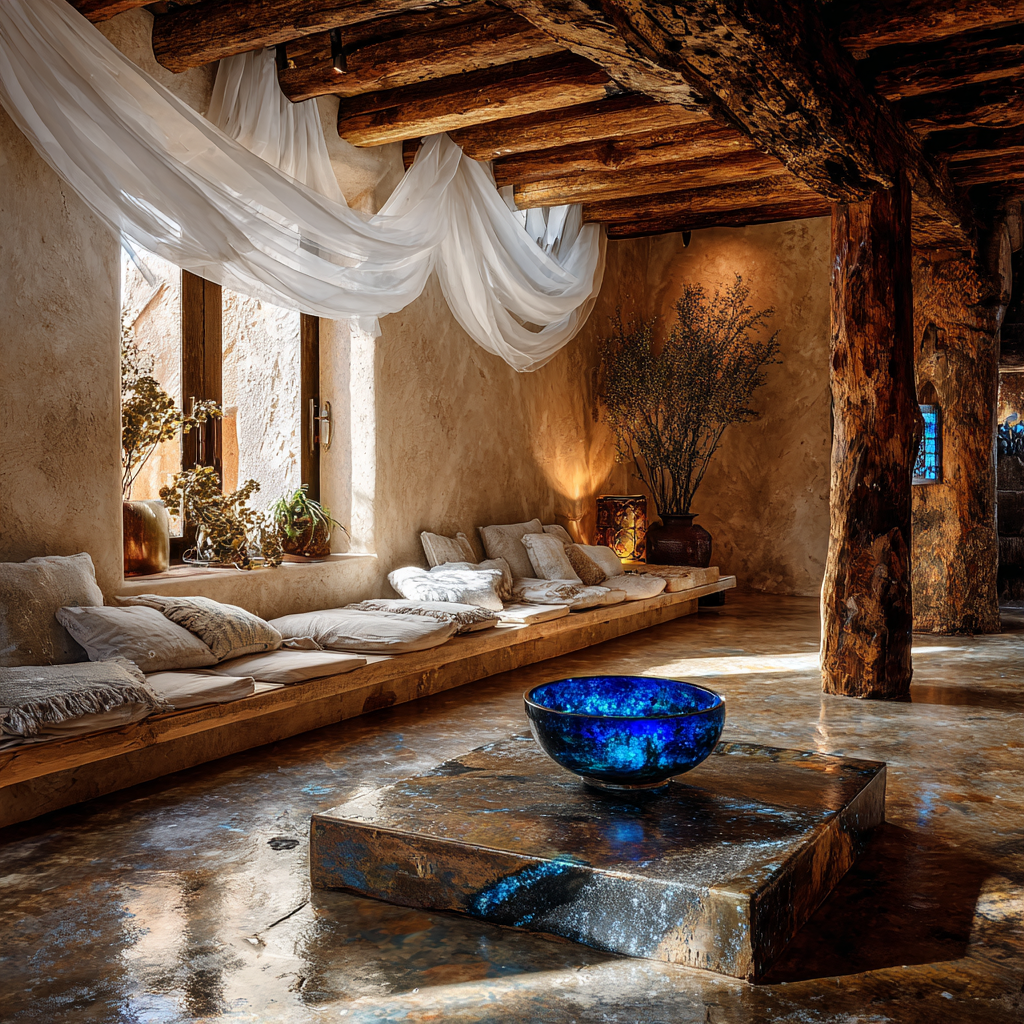 Diamond Blue - Pure White Light - Platinum African meditation room