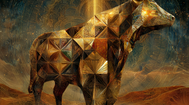 Golden Calf in the Wilderness through Navel Chakra colors