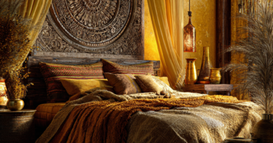 Golden Yellow - Warm Honey - Gentle Amber Chromotherapy African Bedroom