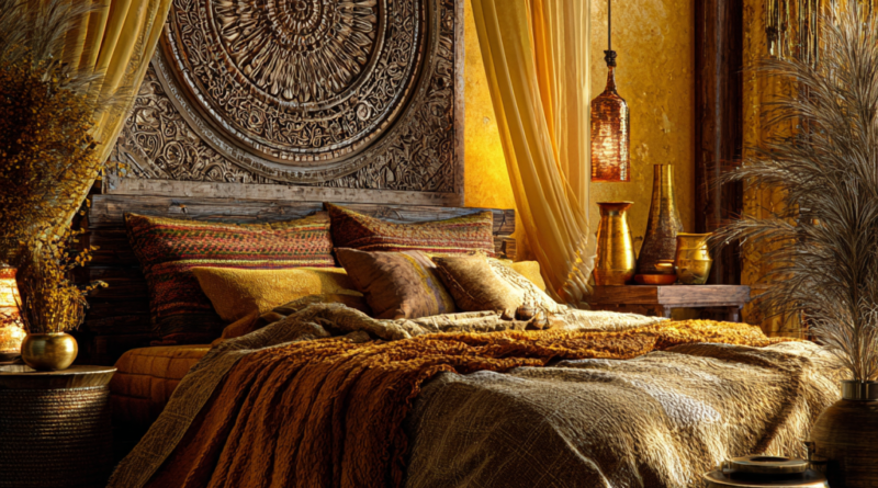 Golden Yellow - Warm Honey - Gentle Amber Chromotherapy African Bedroom