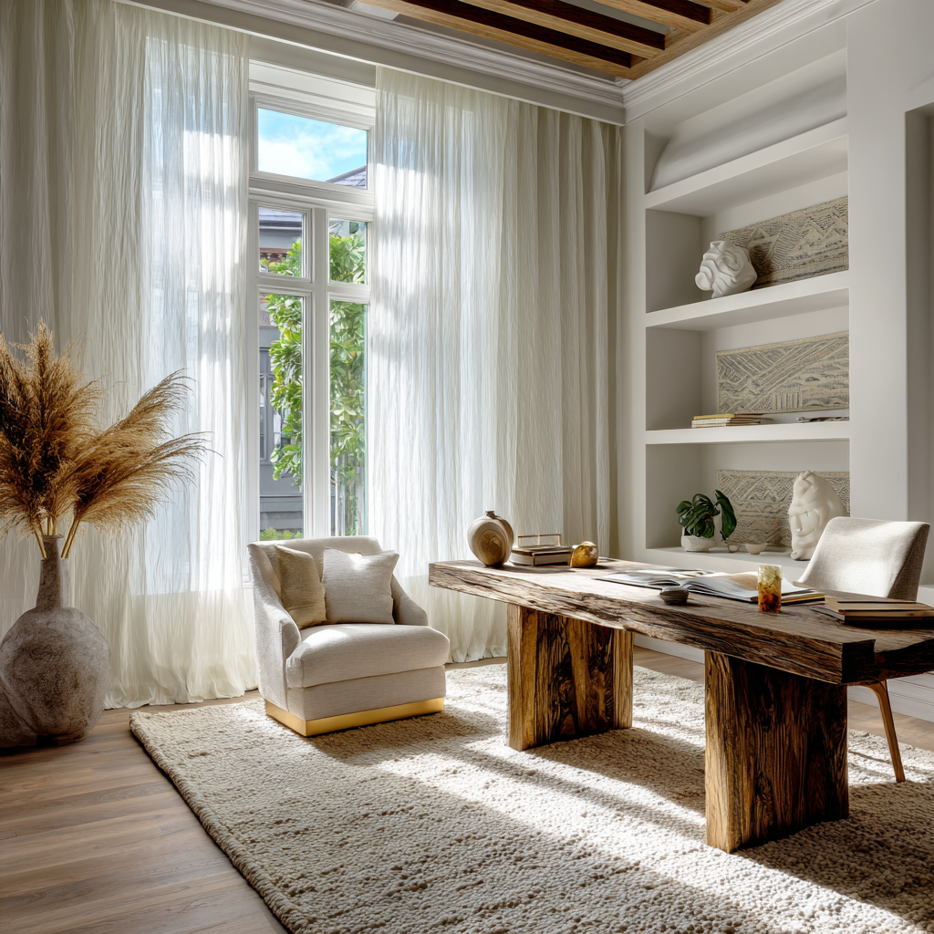 Iridescent White - Soft Opal Light African Home Office