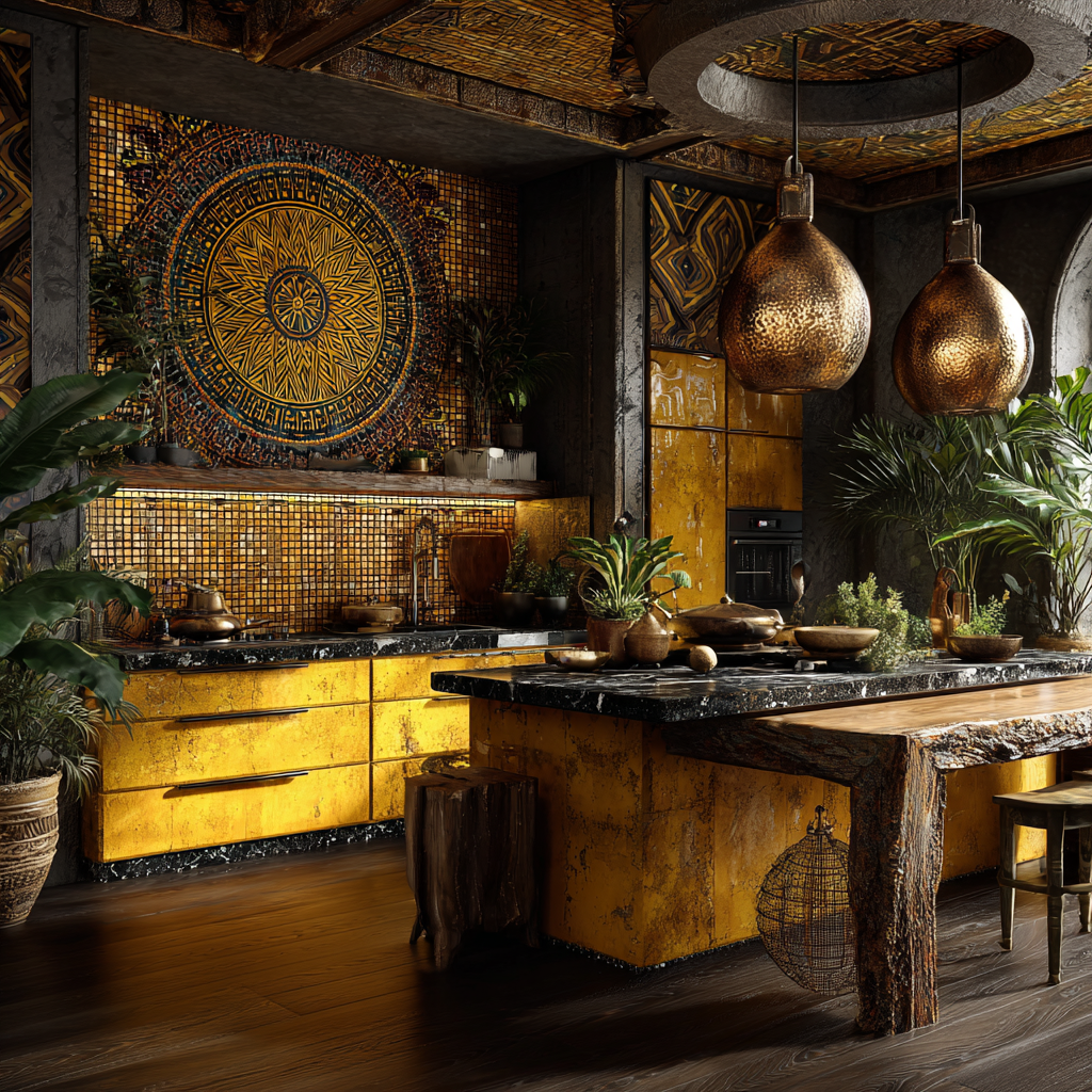 Luminous Golden Yellow - Disciplined Amber - Focused Bronze Chromotherapy Kitchen
