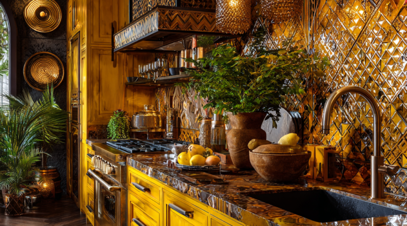 Luminous Golden Yellow - Disciplined Amber - Focused Bronze Chromotherapy Kitchen