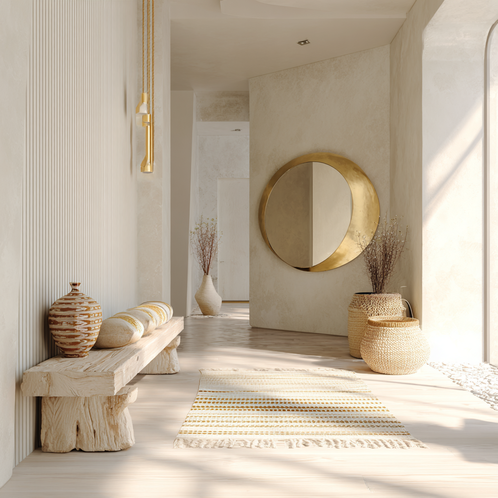 Opalescent Platinum - Soft White with Golden Thread - Chromotherapy African Entryway