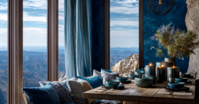 Sapphire Blue - Clear Sky Blue African dining room