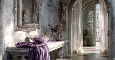 Silver-Violet - Misty White African Entryway