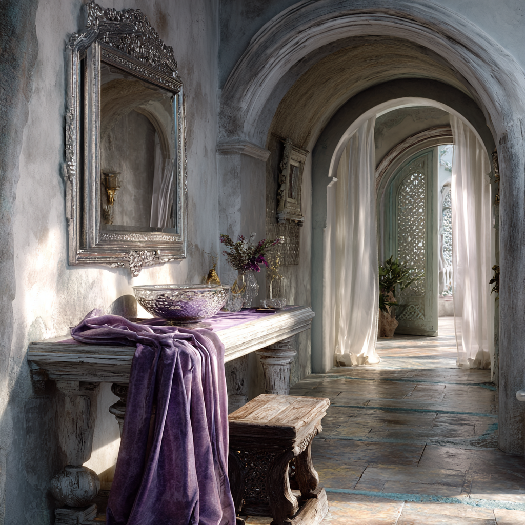 Silver-Violet - Misty White African Entryway