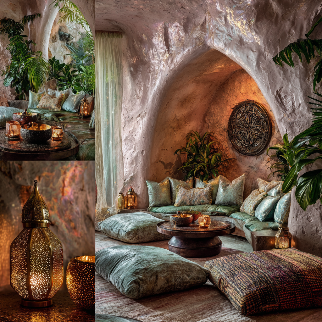 Soft Rose-White · Opalescent Green