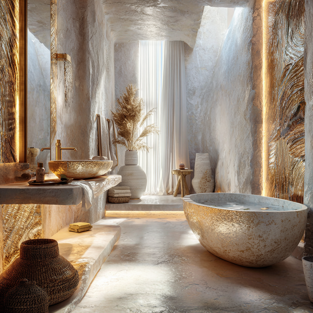 White-Gold - Platinum - Soft Starlight African Lux bathroom
