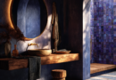 indigo and rich violet-blue African Bathroom