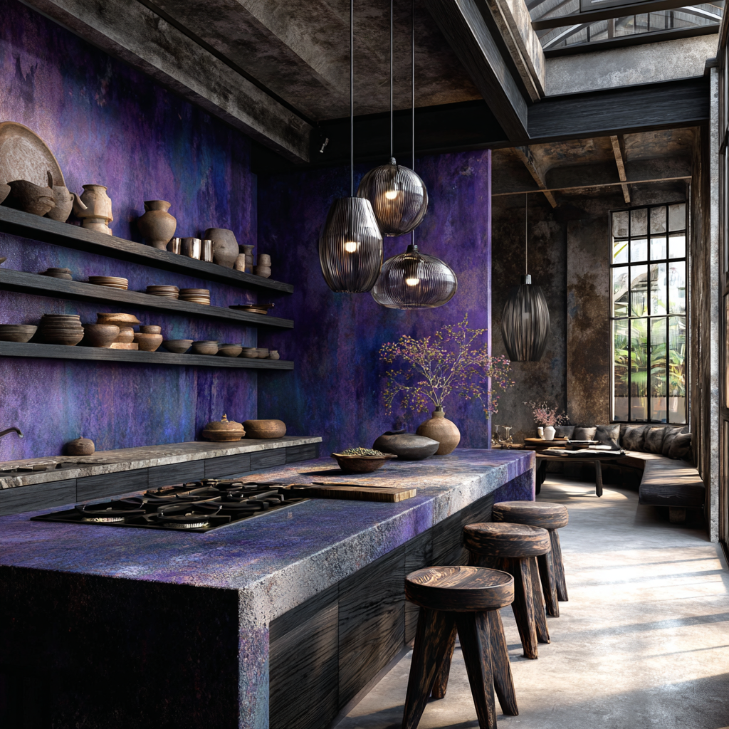 indigo_violet interior, silver filament accents