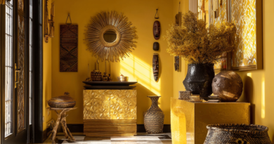 African Art Deco Entryway — Radiant Yellow · Golden Sunlight