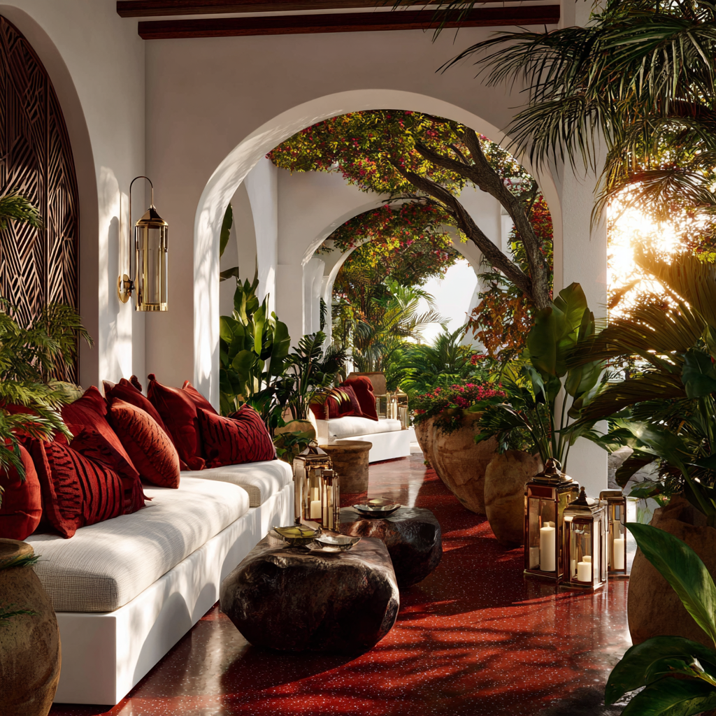 Ash-White Layered Over Deep Root-Red Chromotherapy