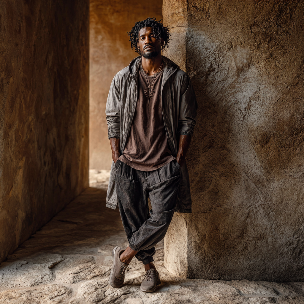 Boho Menswear Earth Star Chakra athleisure