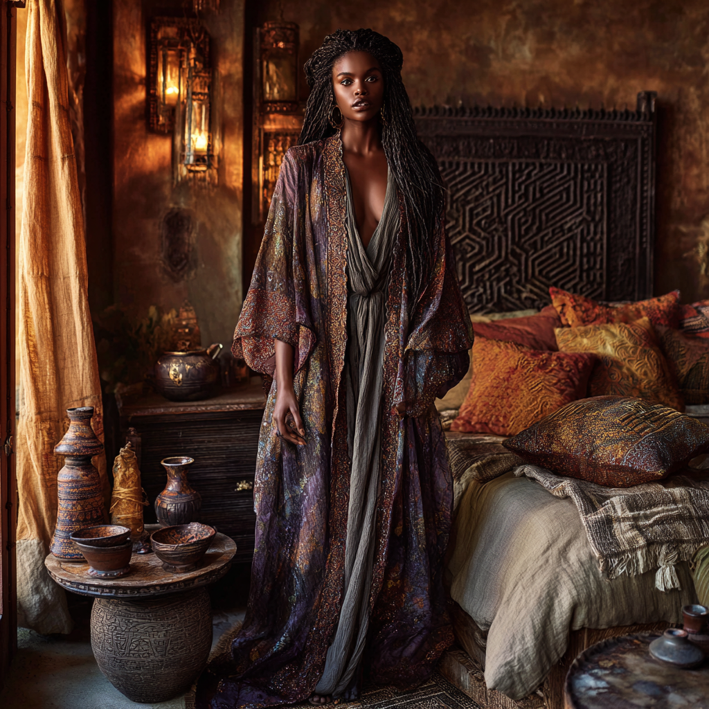 Deep Umber With Veiled Indigo Chromotherapy