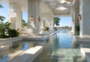 Diamond White and Opalescent Light Covered Pool