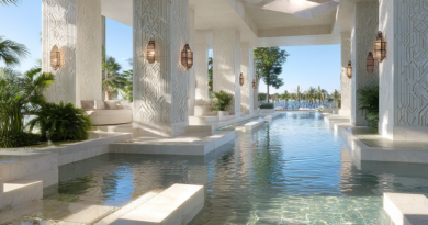 Diamond White and Opalescent Light Covered Pool