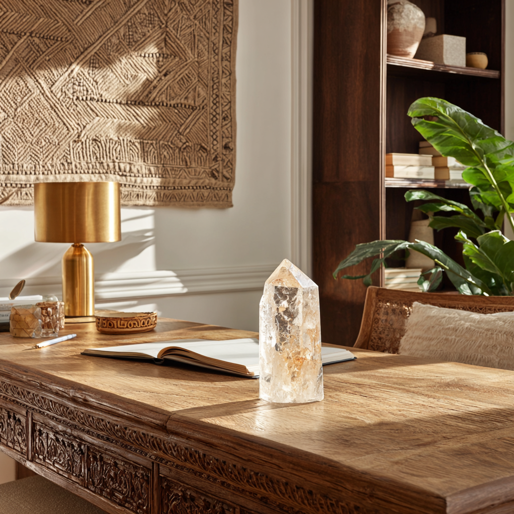 Herkimer Diamond on Office Desk