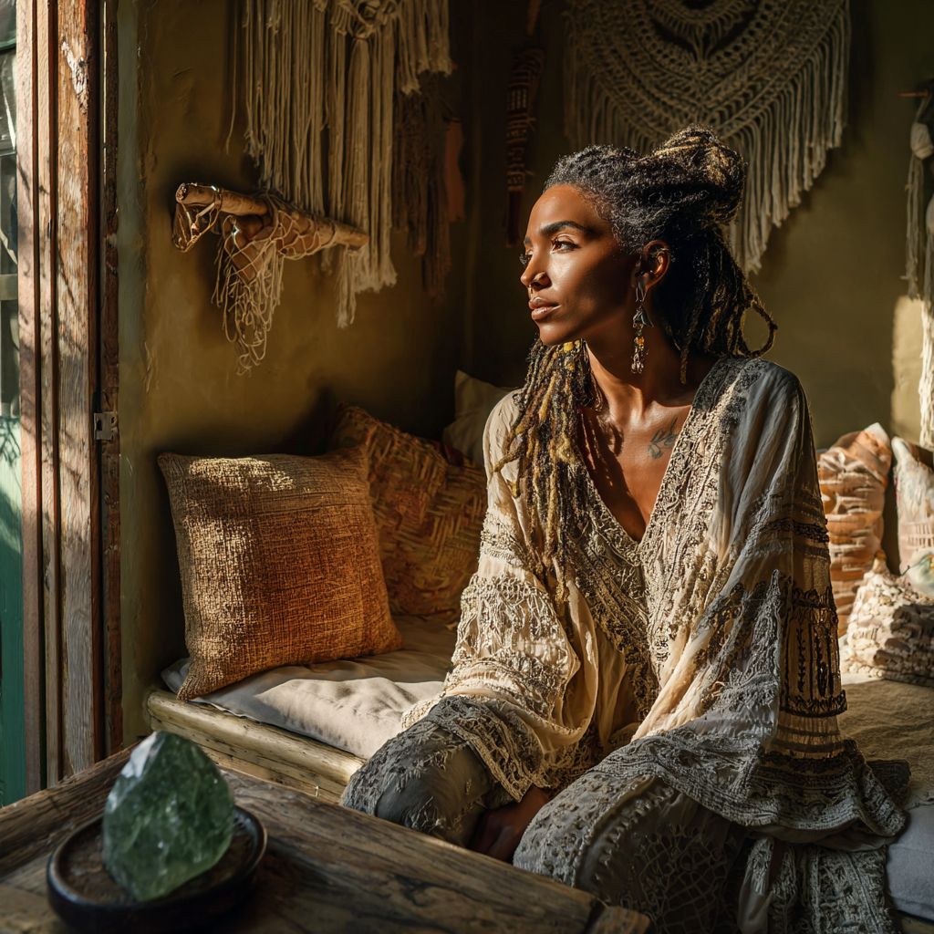 Moldavite in the home entryway