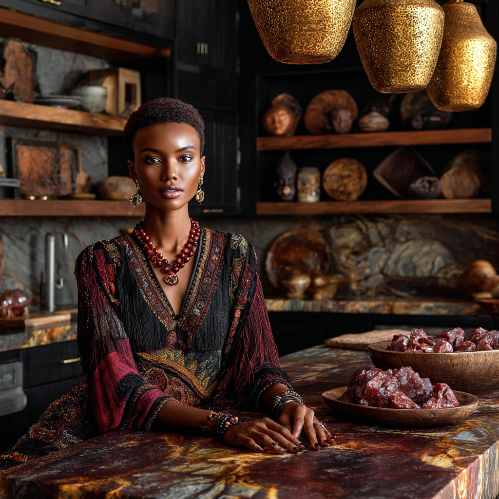 Red Jasper in African Kitchen