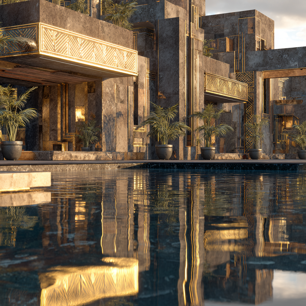 Rich Earth Brown & Gold Chromotherapy