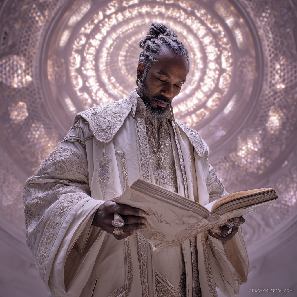 “The Scroll Keeper,” the fractal persona of the Causal Chakra