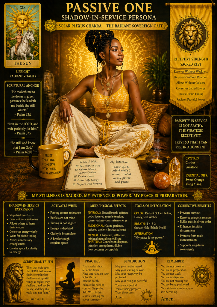 passive one shadow in service, solar plexus chakra