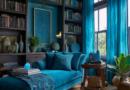 sky blue, turquoise, and sapphire chromotherapy African Reading room