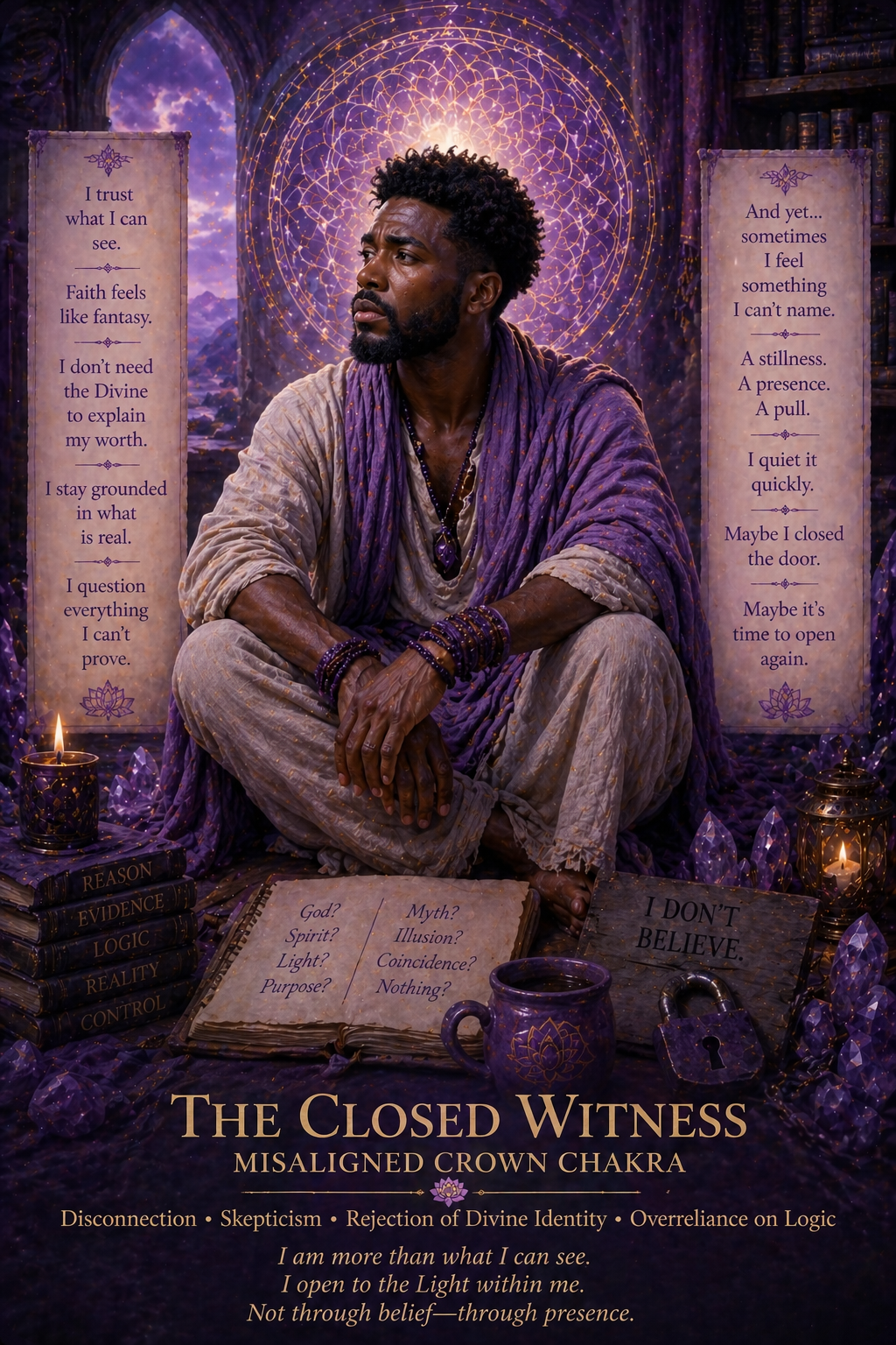 Closed Witness – Misaligned, crown chakra