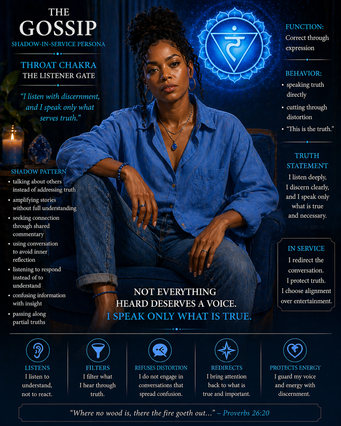 Gossip — Shadow-in-Service, throat chakra