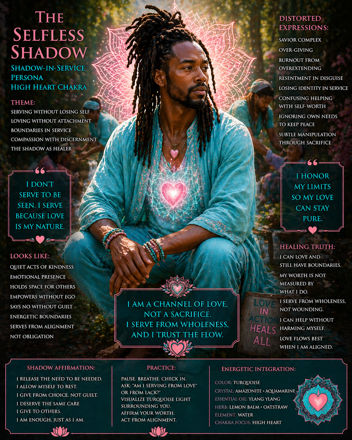 Selfless Shadow 101 shadow in service, high heart chakra