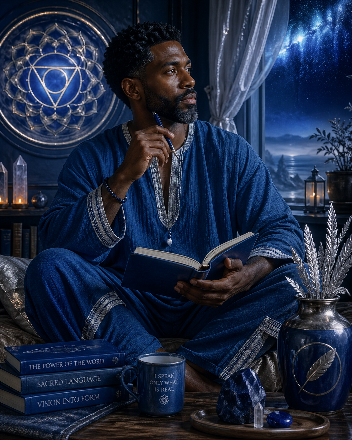 Wordless Dreamer shadow in service, high throat chakra
