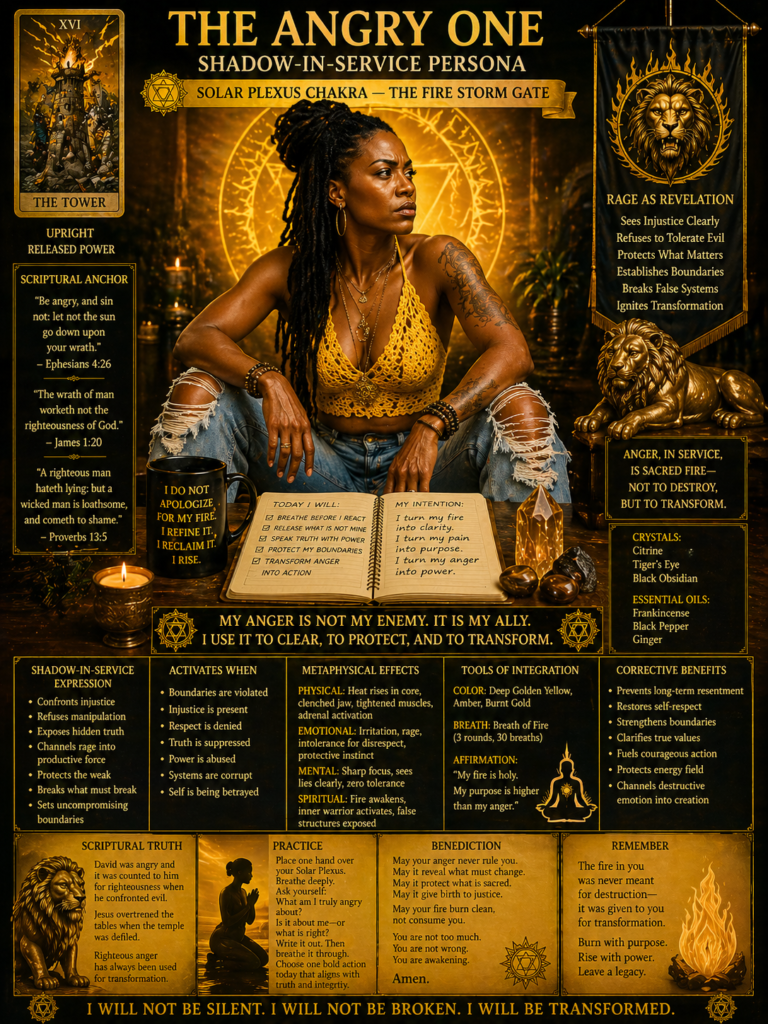 angry one shadow in service, solar plexus chakra