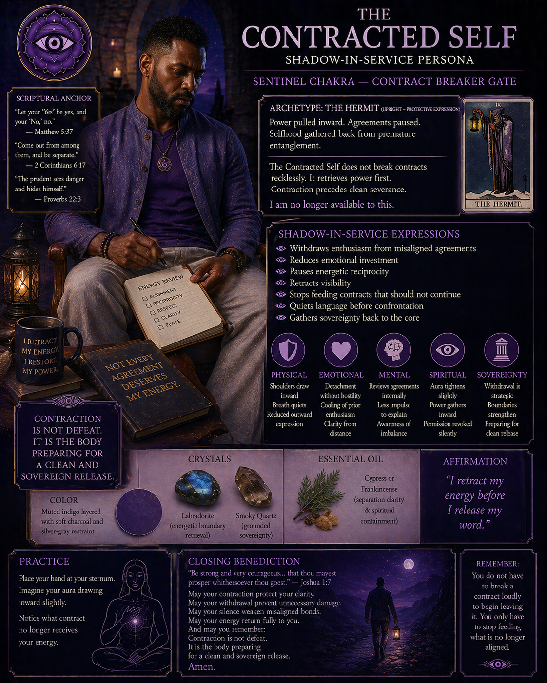 contracted self, shadow in service, sentinel chakra