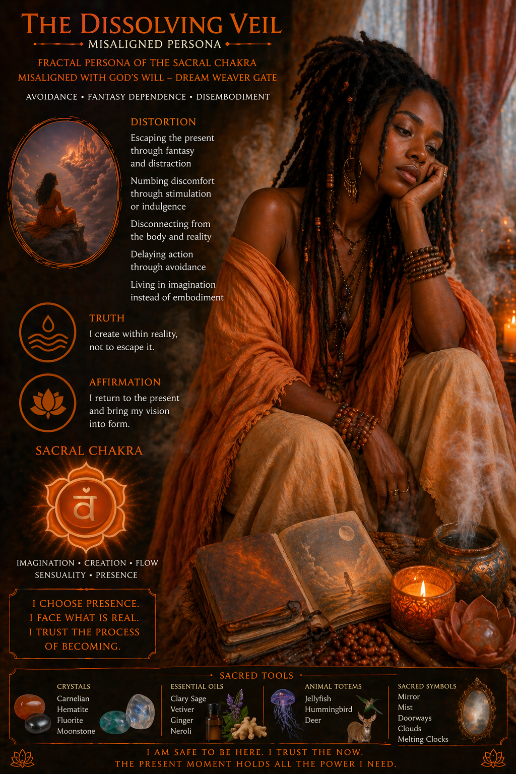 dissolving veil misaligned, sacral chakra