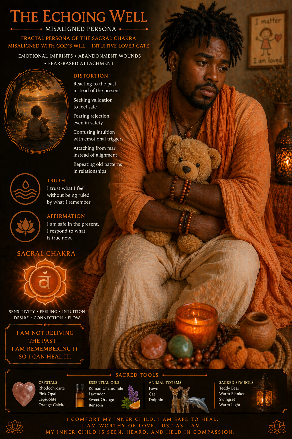 echoing well misaligned, sacral chakra