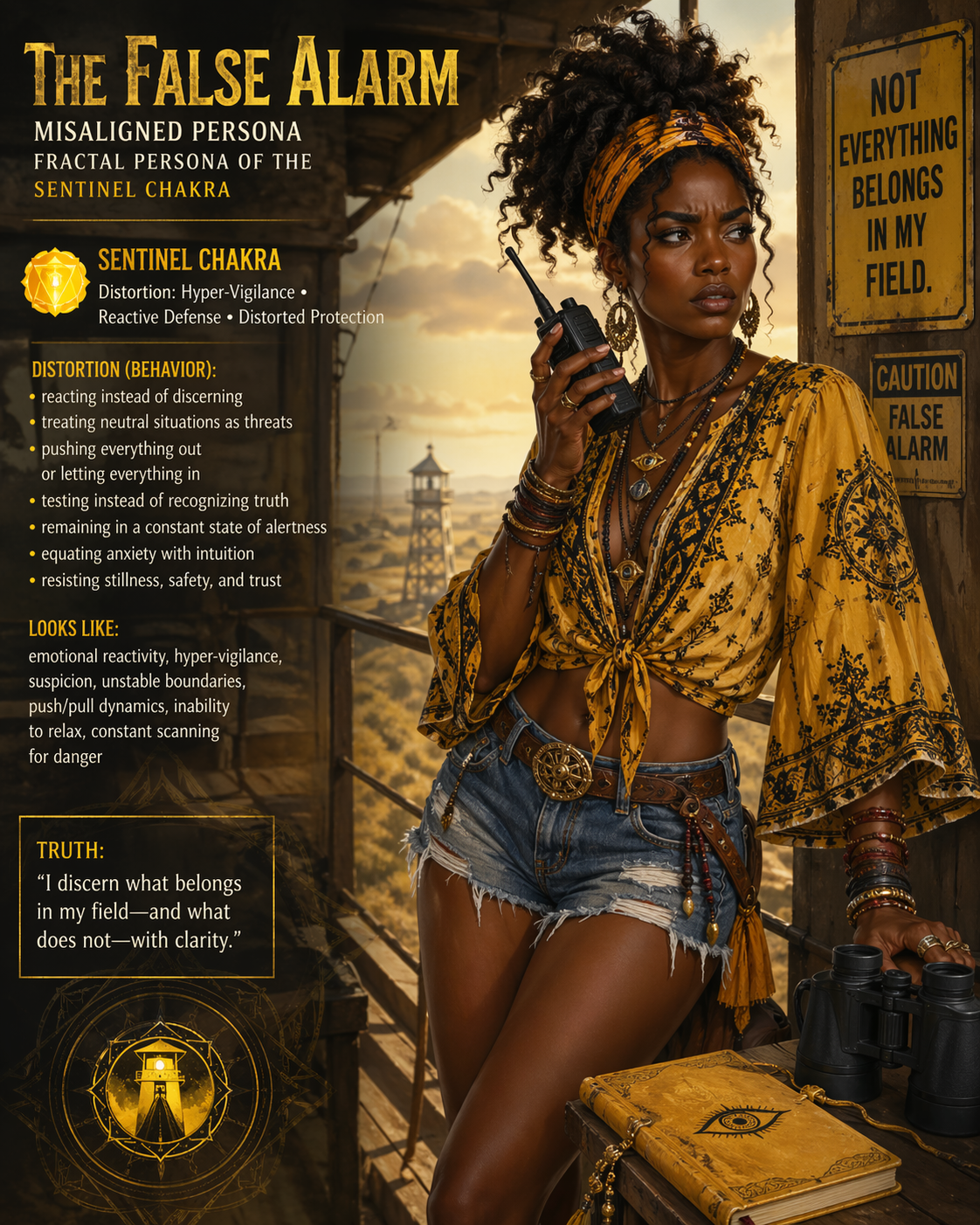 false alarm misaligned, sentinel chakra