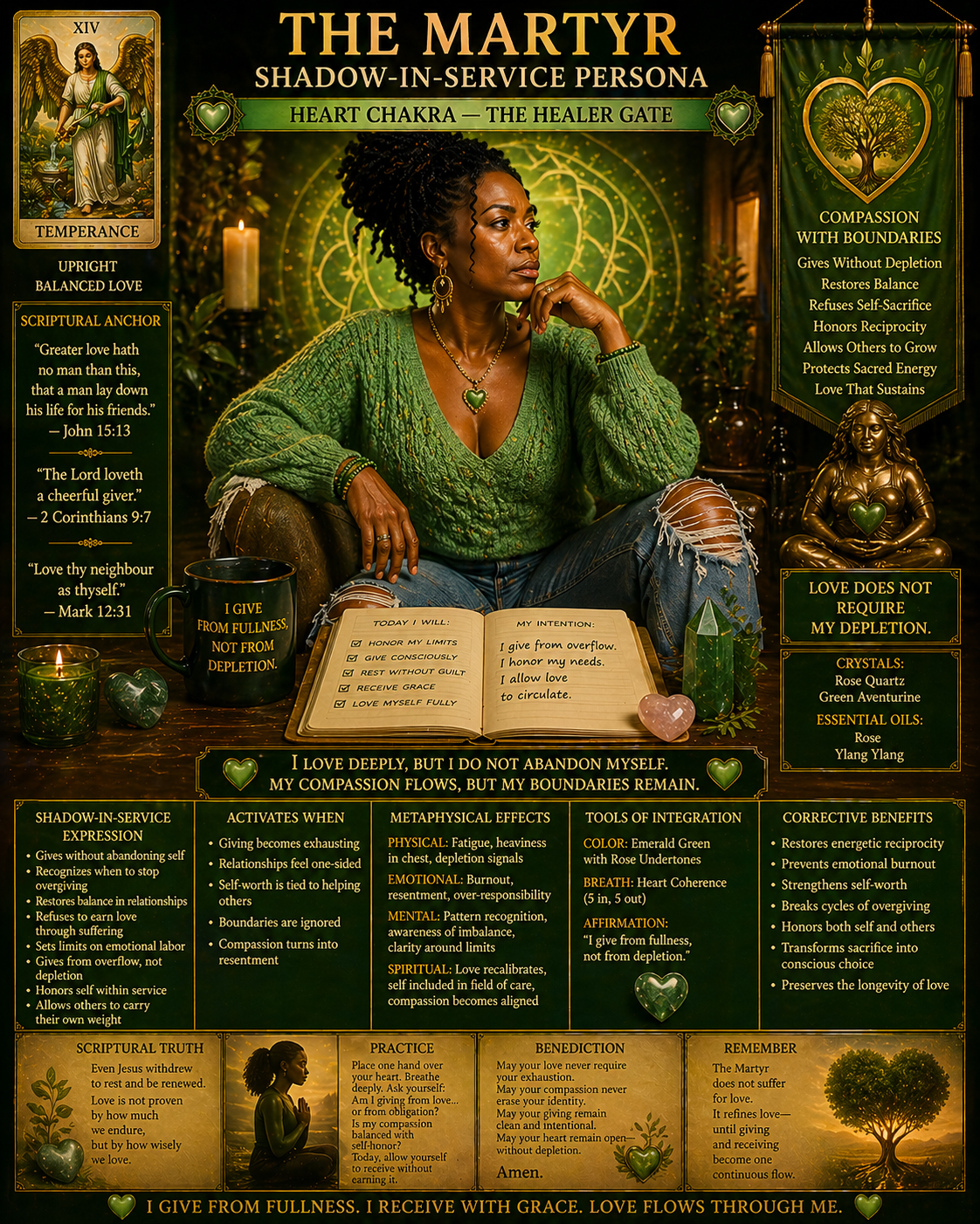 martyr shadow in service, heart chakra