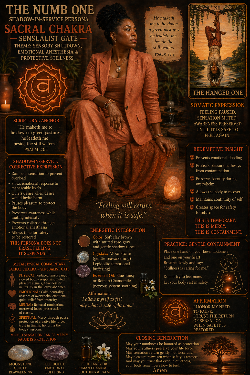 numb one shadow in service, sacral chakra